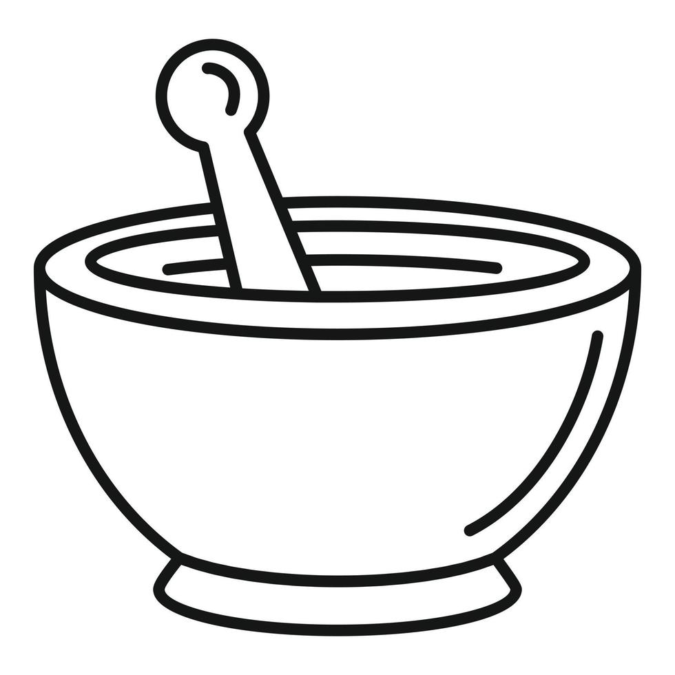 Magic bowl icon, outline style vector