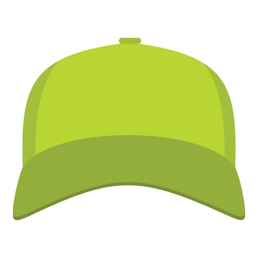 gorra de béisbol en el icono frontal, estilo plano. vector