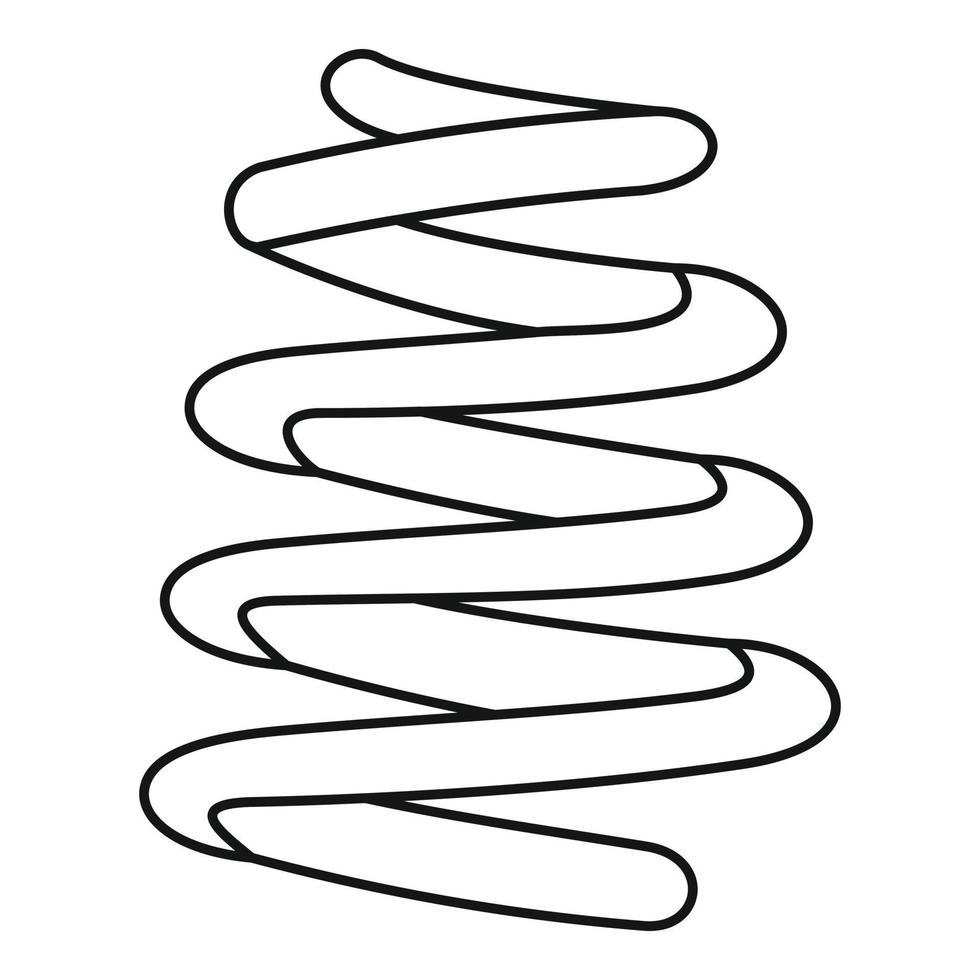 Spiral coil icon, outline style vector