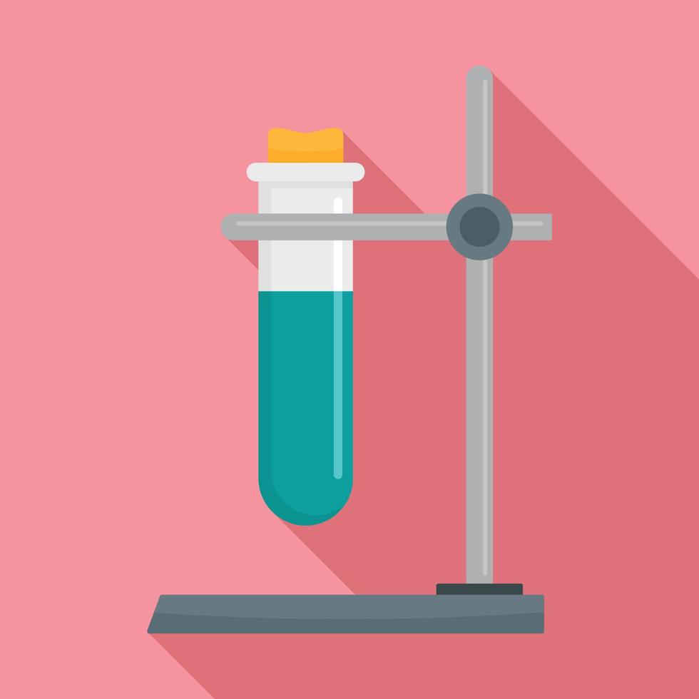 Test tube stand icon, flat style vector