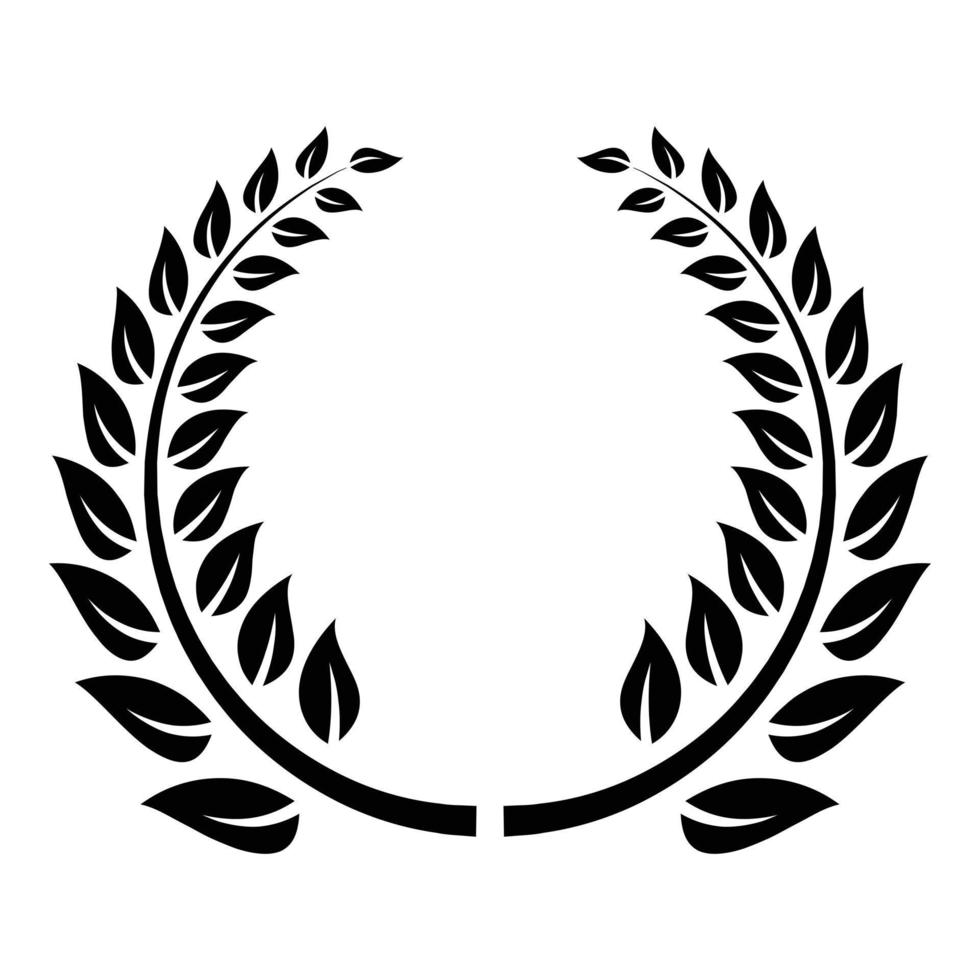 Floral wreath icon, simple style vector