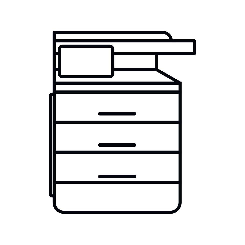 Multipurpose device, fax, copier and scanner icon vector