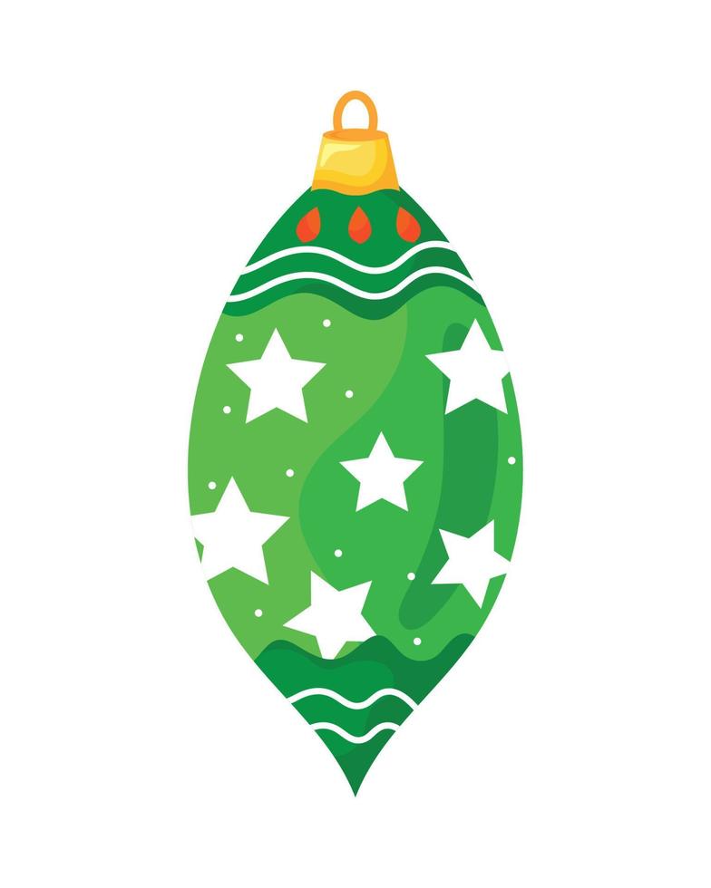 bola verde de navidad vector