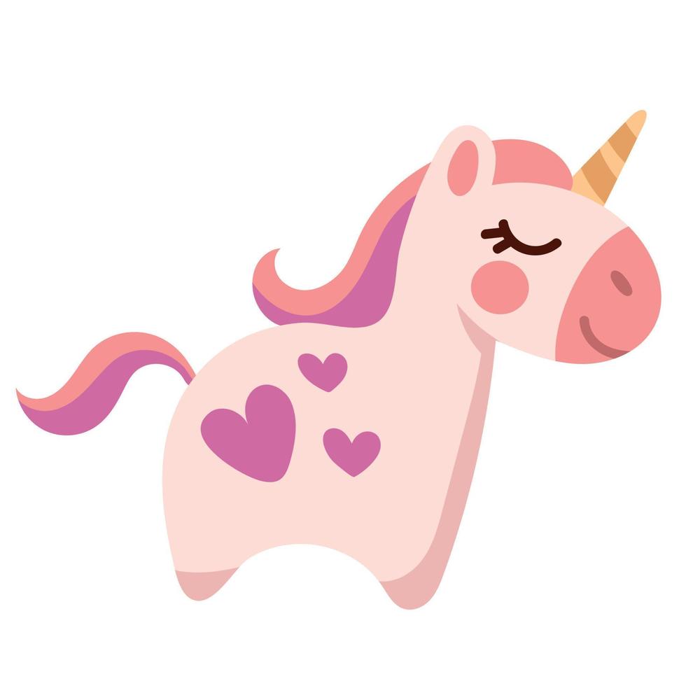 baby pink unicorn accessory vector