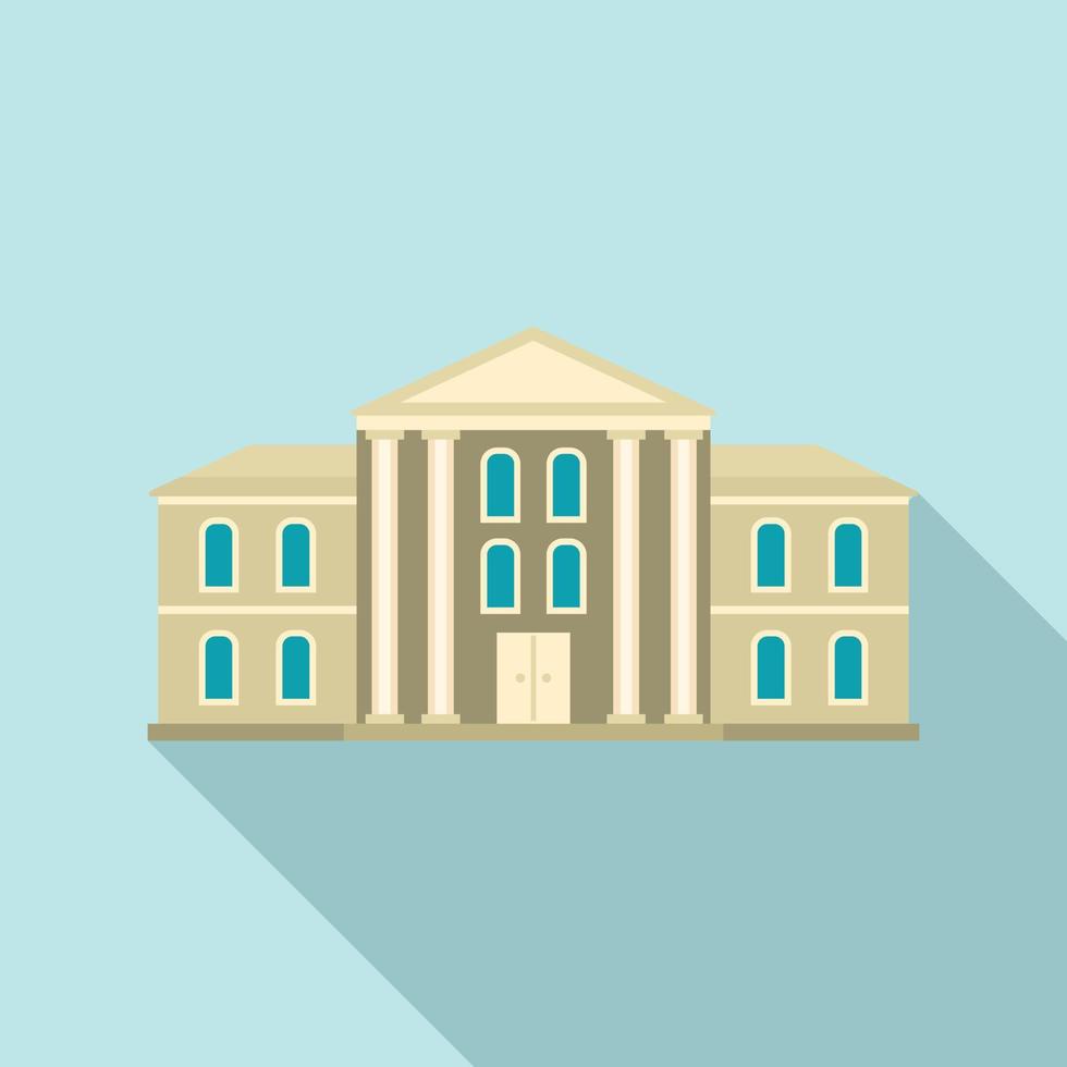 Supreme courthouse icon, flat style vector
