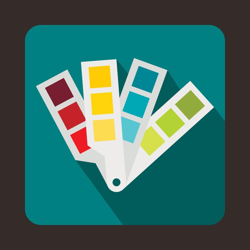 icono de guía de paleta de colores, tipo plano vector