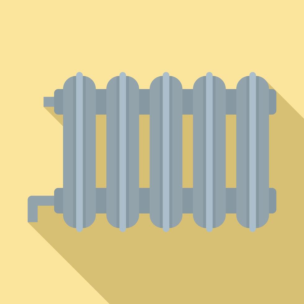 Room radiator icon, flat style vector
