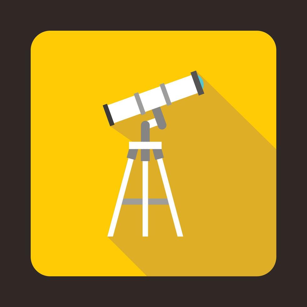 Telescope icon in flat style vector