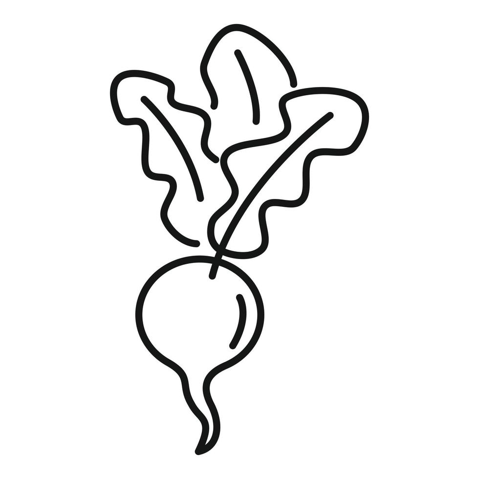 Farm beet icon, outline style vector