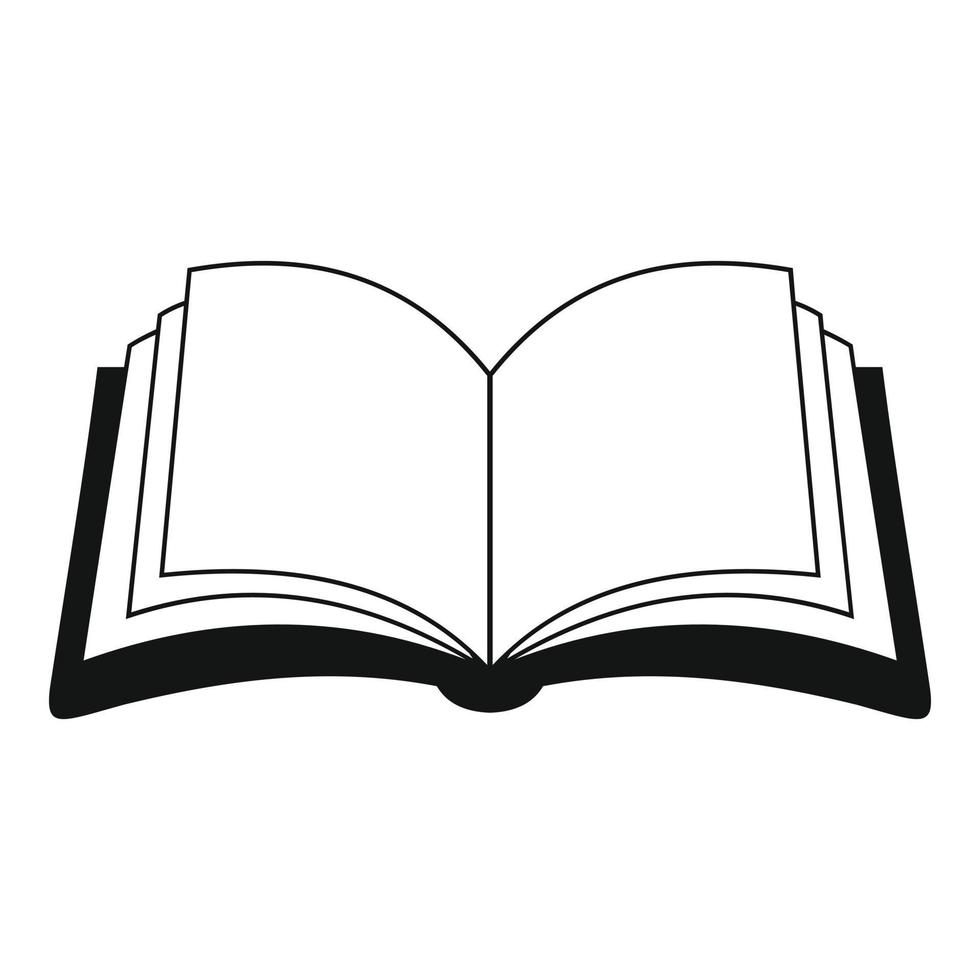 Book information icon, simple black style 14498234 Vector Art at Vecteezy