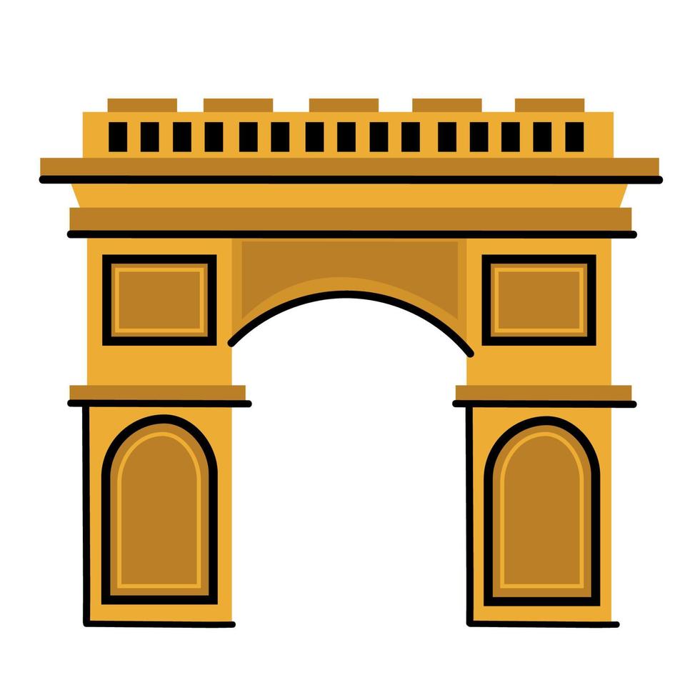Arch of Triumph landmark vector
