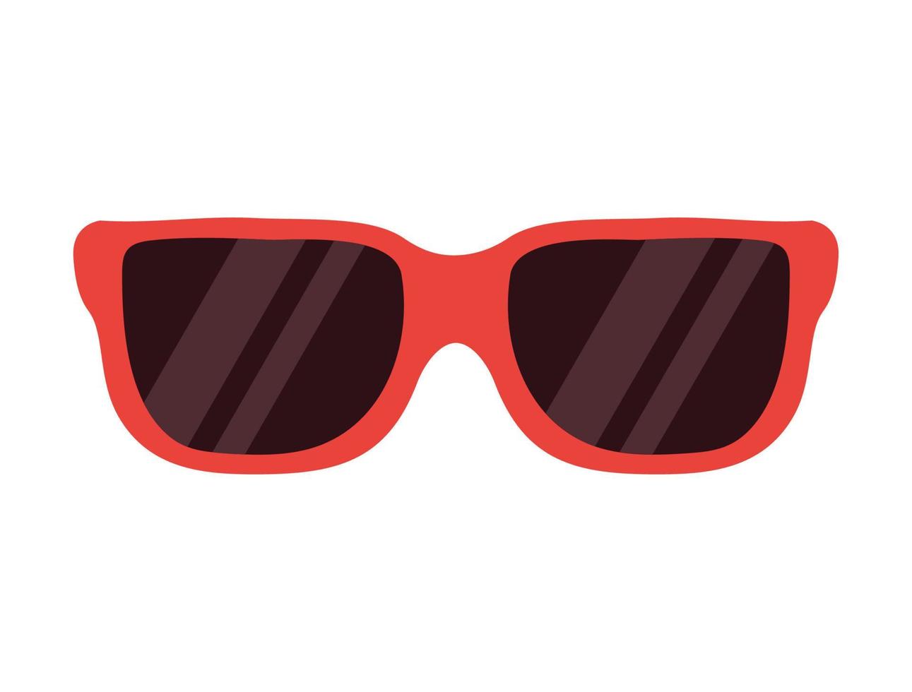 accesorio de gafas de sol de verano rojo vector