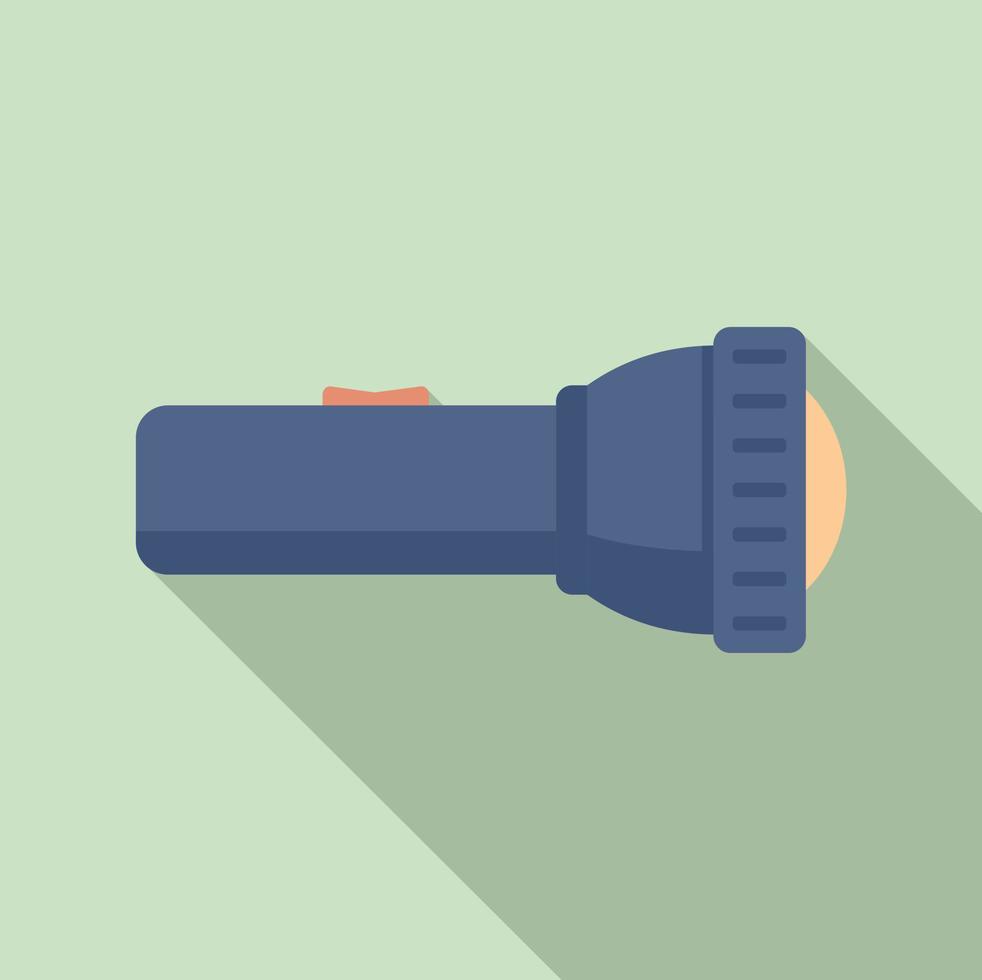 Survival flashlight icon, flat style vector