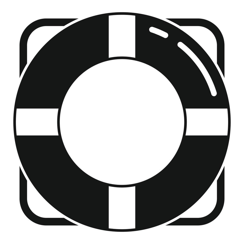 Survival life buoy icon, simple style vector