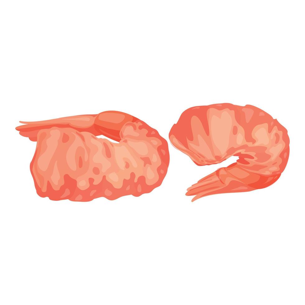 Burger shrimp icon, cartoon style vector