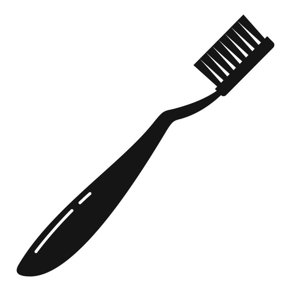 icono de cepillo de dientes de supervivencia, estilo simple vector