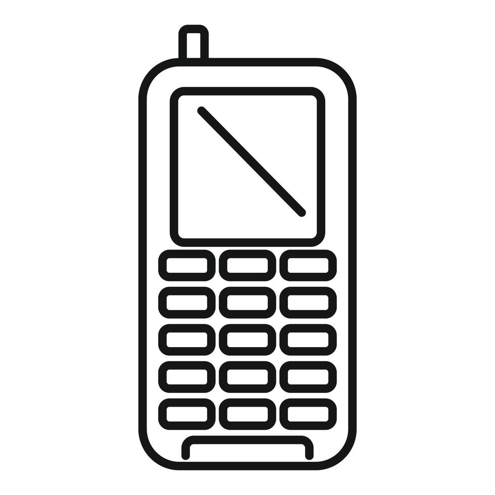 icono de teléfono de supervivencia, estilo de esquema vector