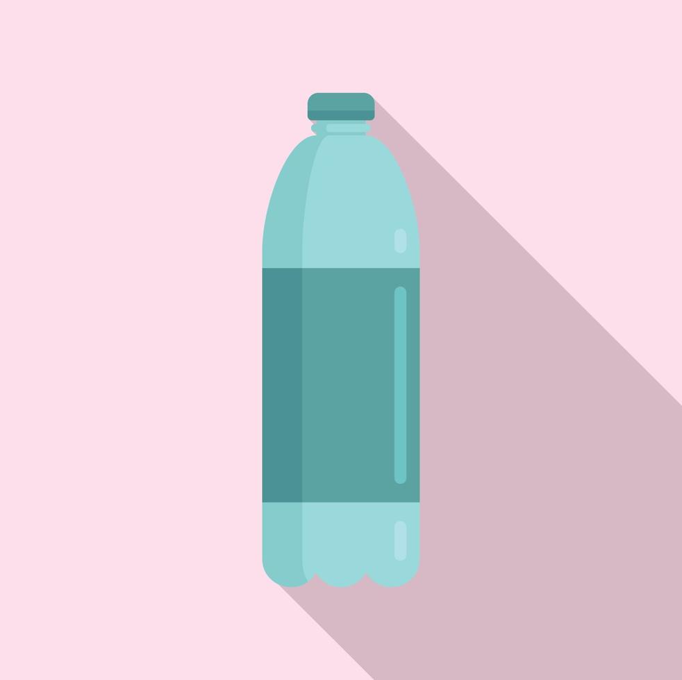 Survival water bottle icon, flat style vector