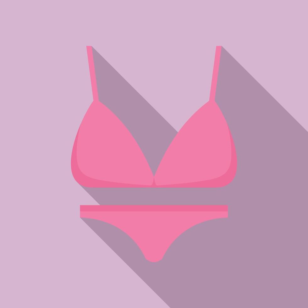 Sport swimsuit icon, flat style vector