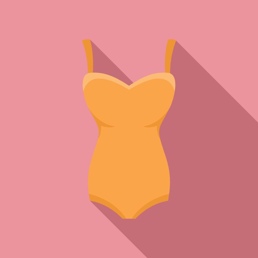 icono de modelo de traje de baño, estilo plano vector