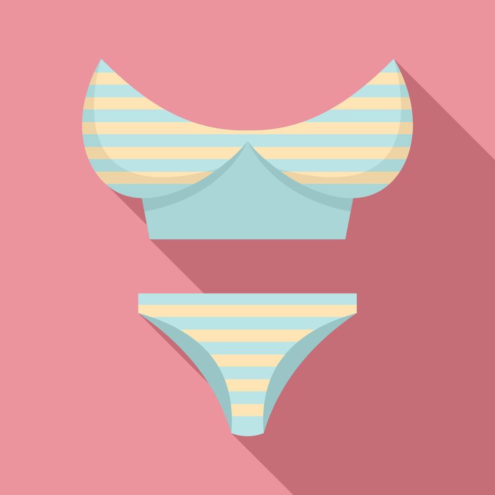 Elastic swimsuit icon, flat style vector