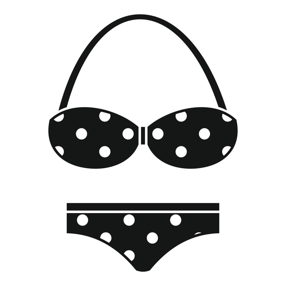 Halter swimsuit icon, simple style vector