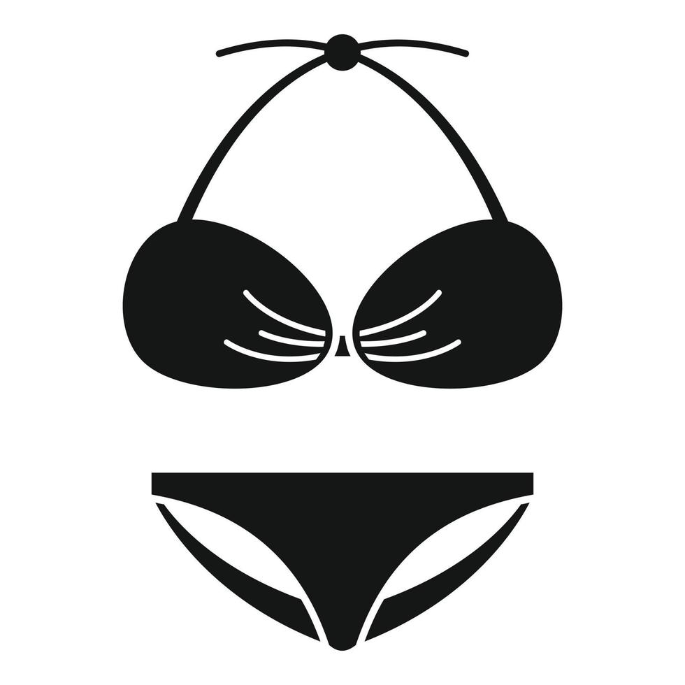 Fashion swimsuit icon, simple style vector