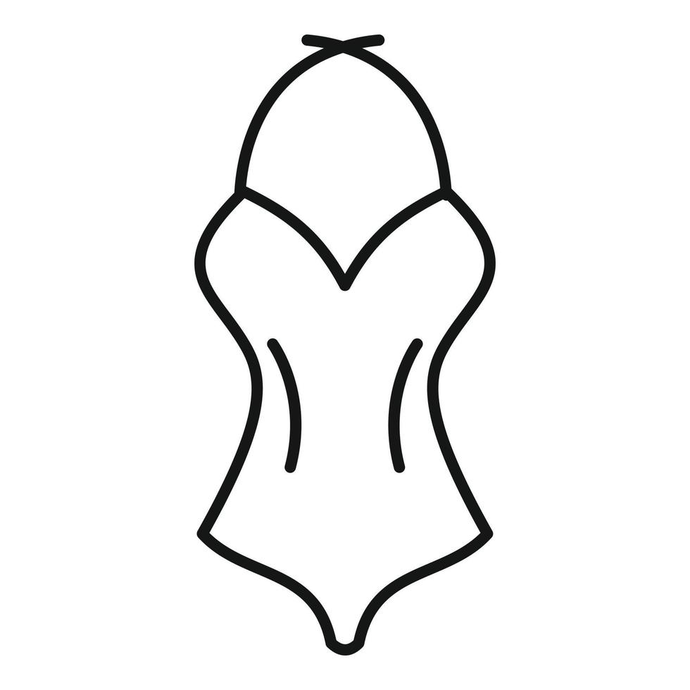 Bikini swimsuit icon, outline style vector