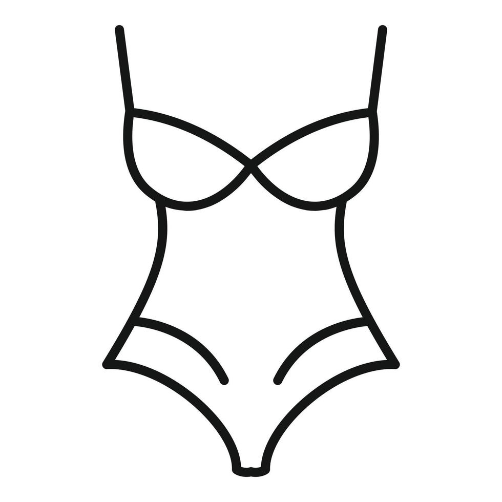 Clothing swimsuit icon, outline style vector
