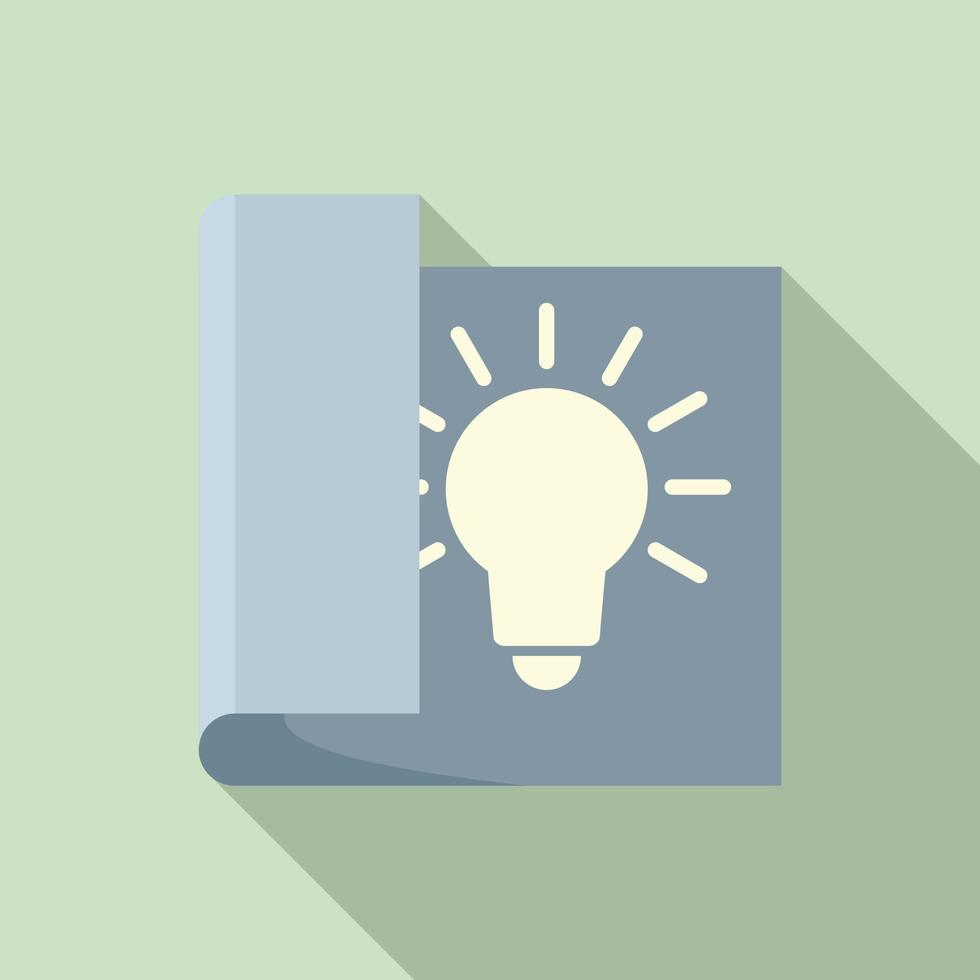New paper innovation icon, flat style vector