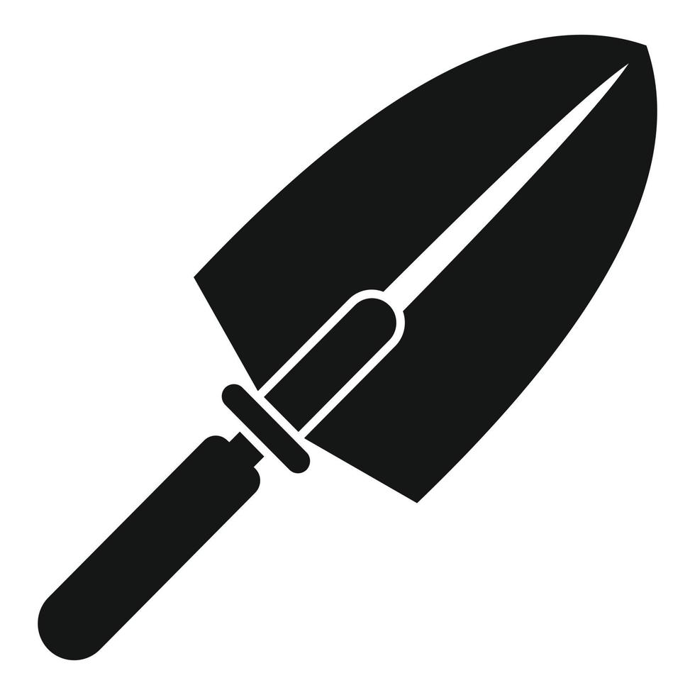 Tiler trowel icon, simple style vector