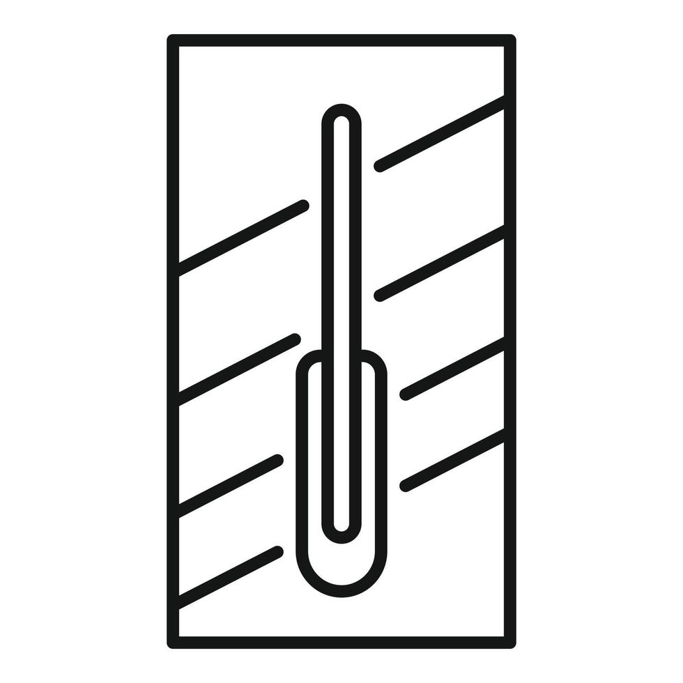 Worker trowel icon, outline style vector