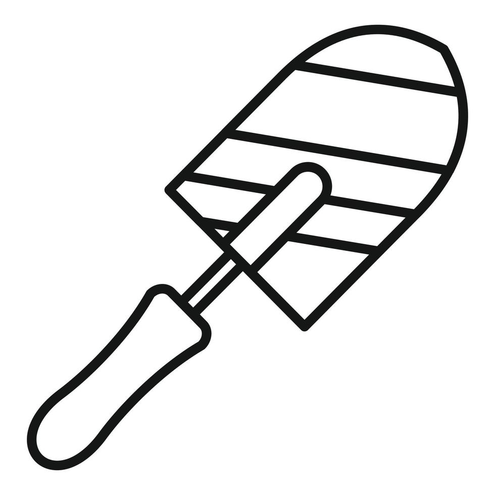Brick trowel icon, outline style vector