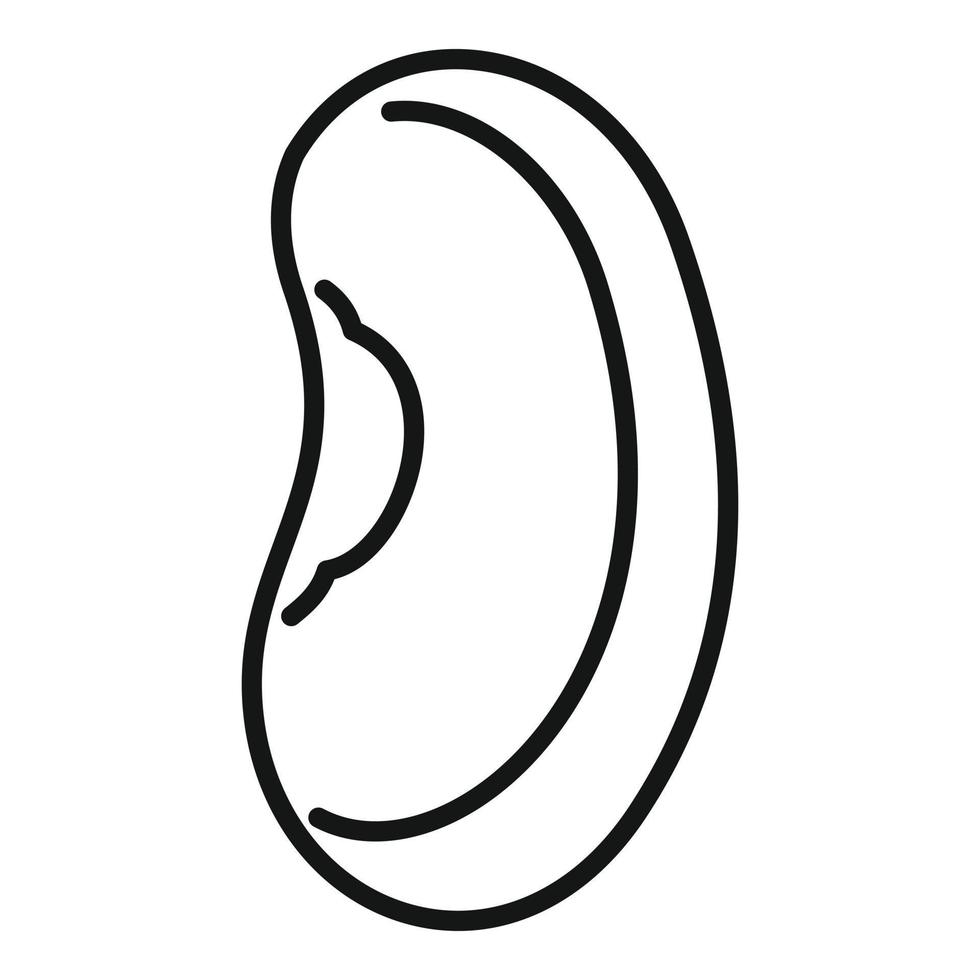 Cooking kidney bean icon, outline style vector