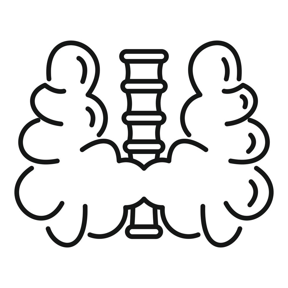 Thyroid gland icon, outline style vector