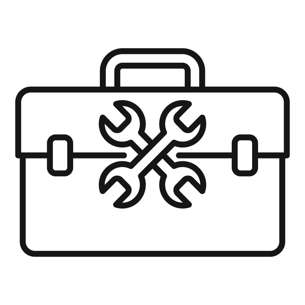 Service center tool box icon, outline style vector