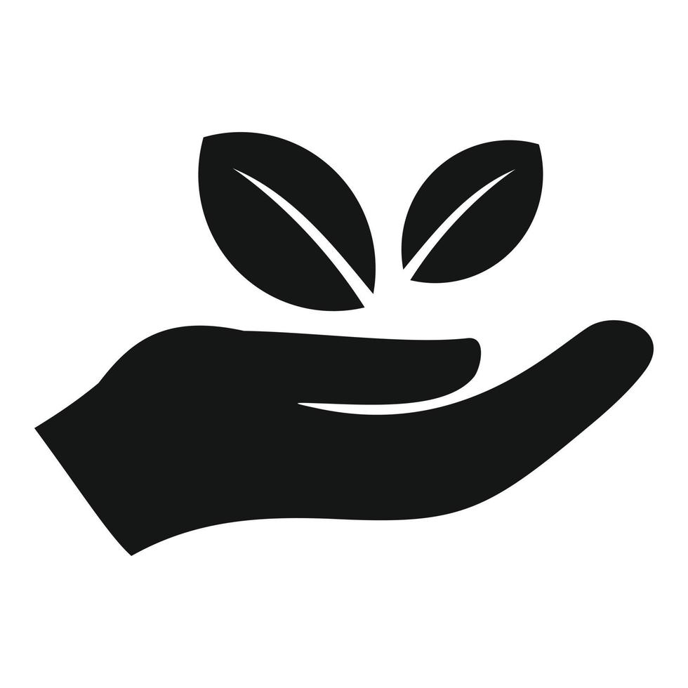 Keep medicine herbs icon, simple style vector