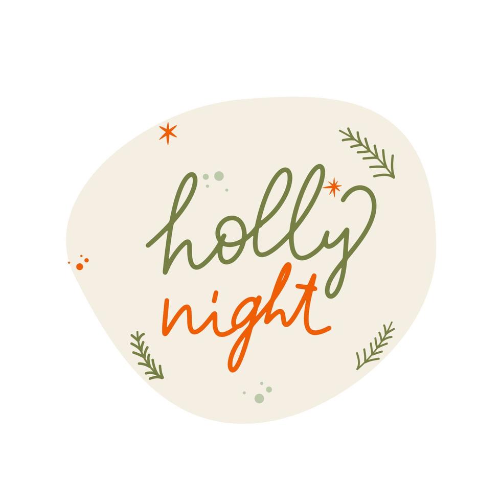 Merry christmas hand drawn lettering banner. Text calligraphy inscription card design. vector