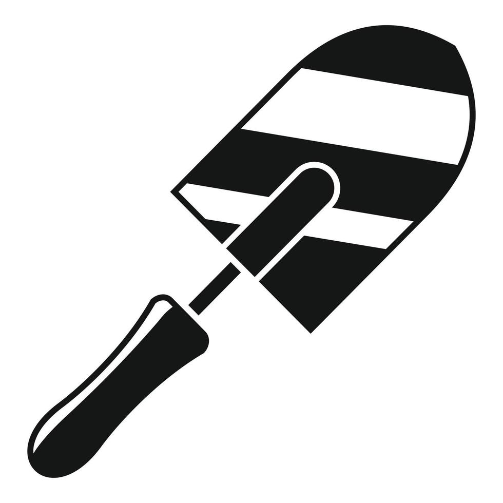 Brick trowel icon, simple style vector