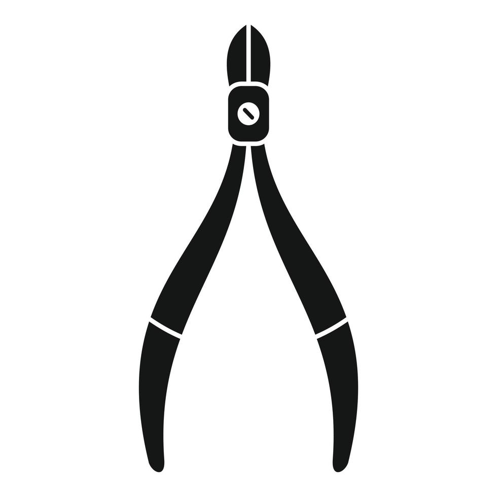 Accessory forceps icon, simple style vector