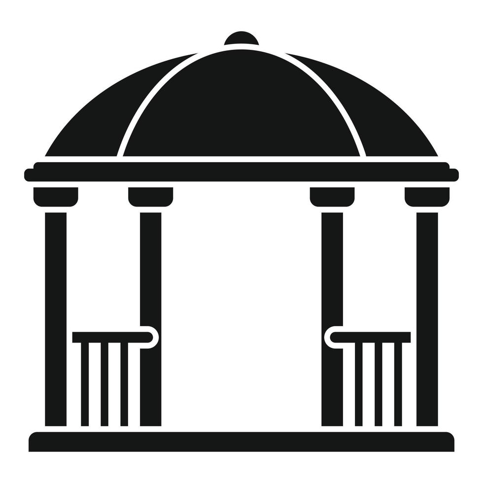 Arch gazebo icon, simple style vector