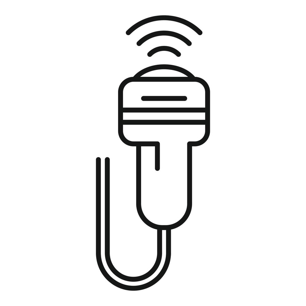 Medical ultrasound icon, outline style vector