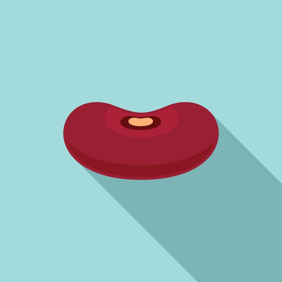 Pinto kidney bean icon, flat style vector