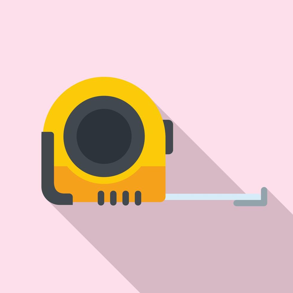 Measurement tape icon, flat style vector