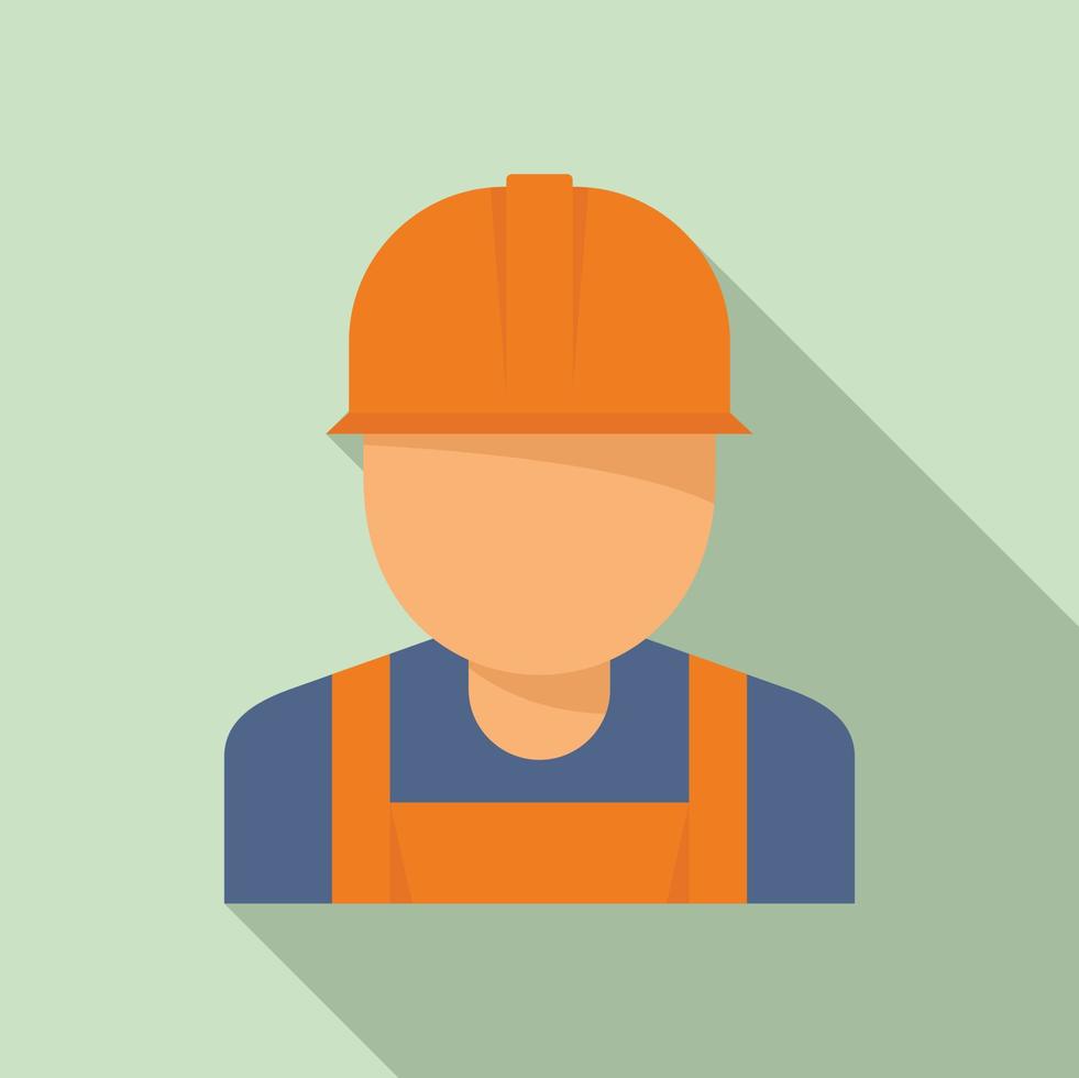 Reconstruction worker icon, flat style vector