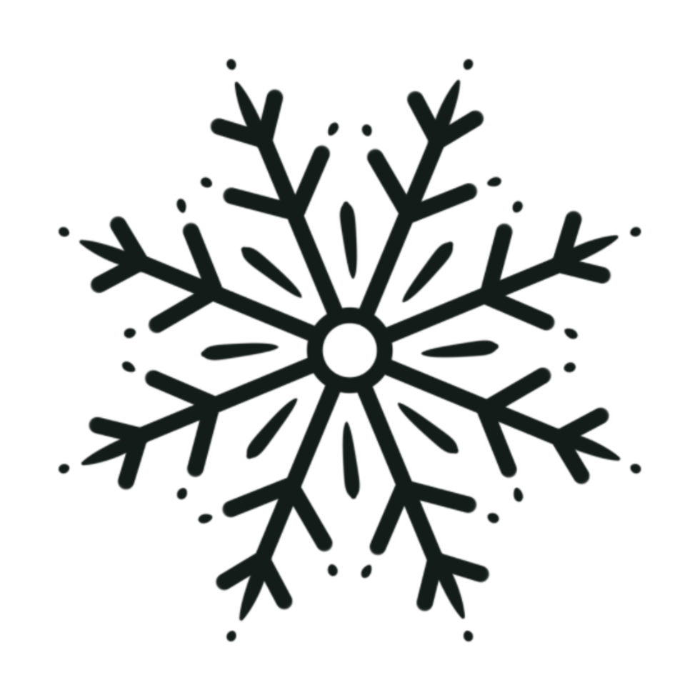 silhouet van sneeuwvlok. png