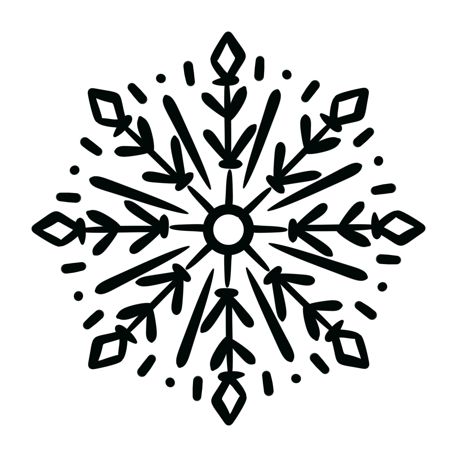 Silhouette of snowflake. 14498903 PNG