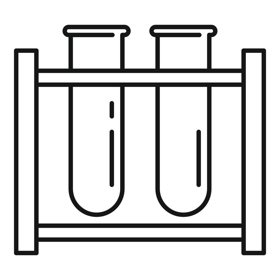 Test tube stand icon, outline style vector