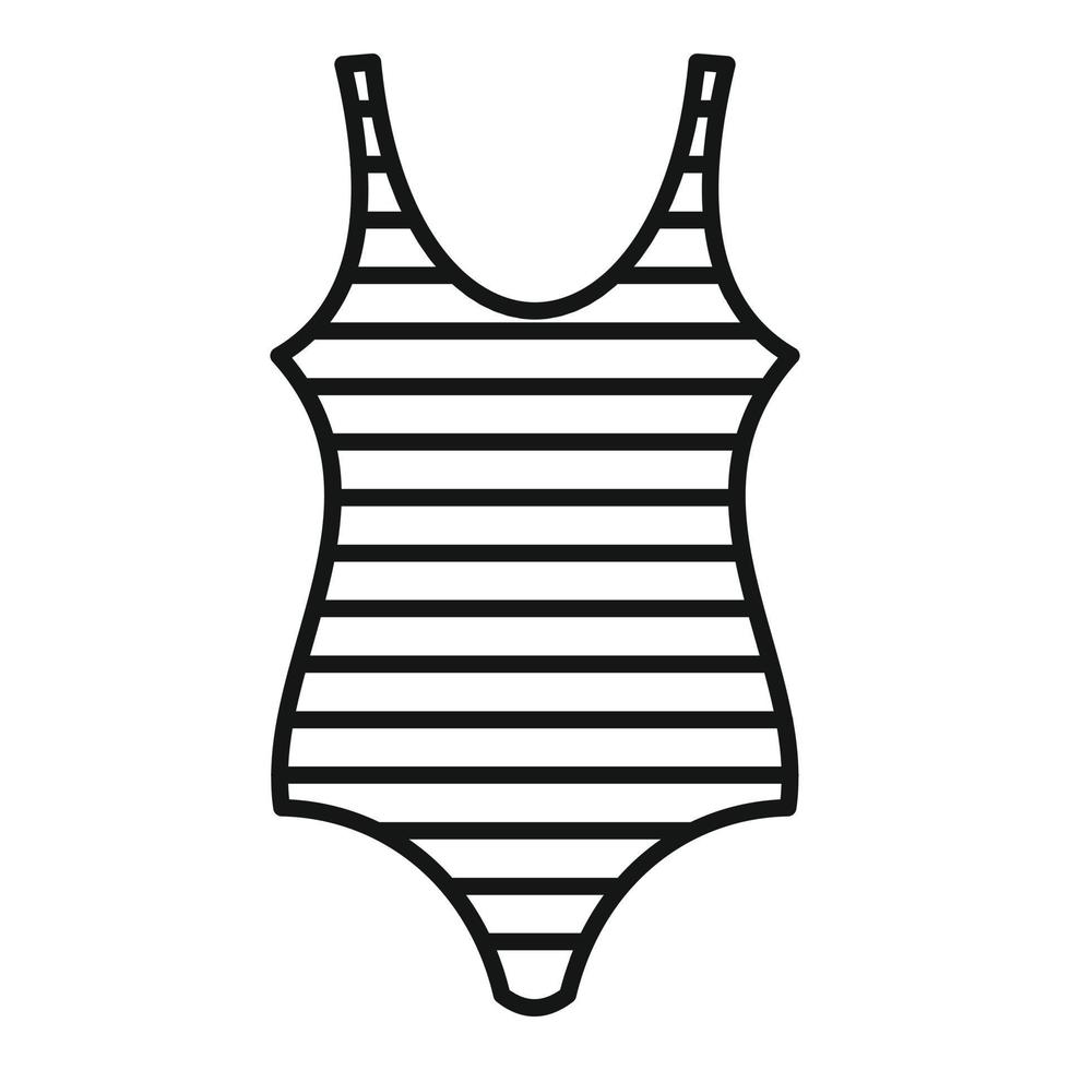 Bathing swimsuit icon, outline style vector