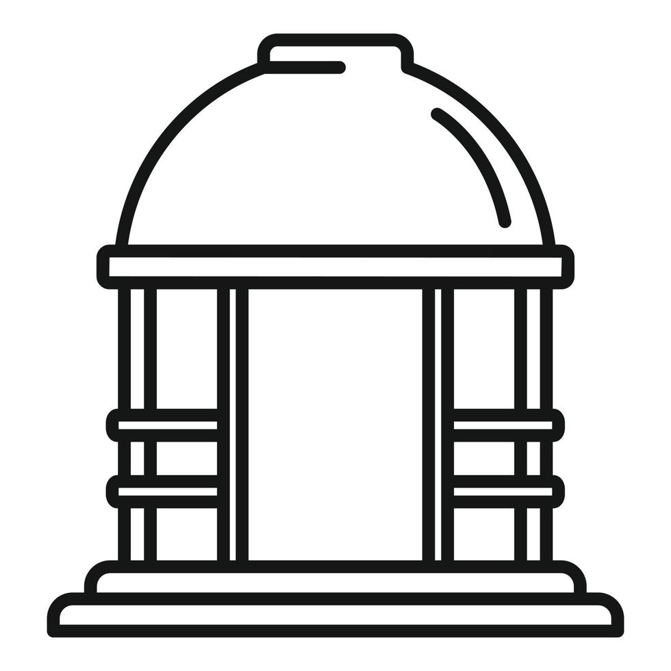 House gazebo icon, outline style vector